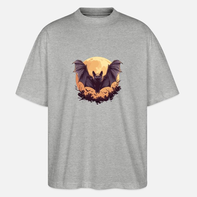 Bat Bats Bat - Stanley/Stella Oversized Unisex Organic T-shirt Blaster 2.0 - heather grey