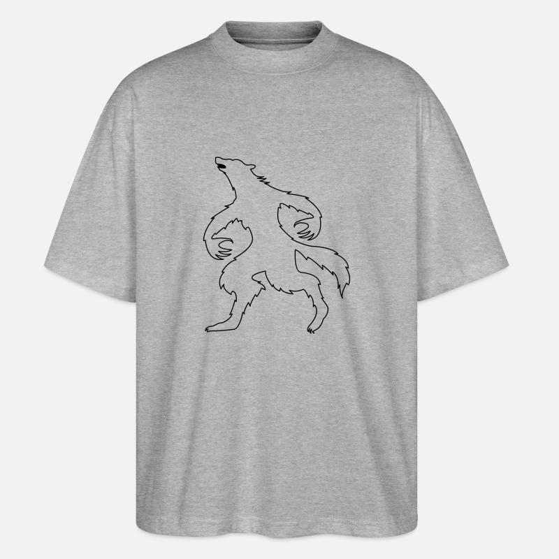 werwolf - Stanley/Stella Oversized Unisex Bio T-Shirt Blaster 2.0 - Grau meliert