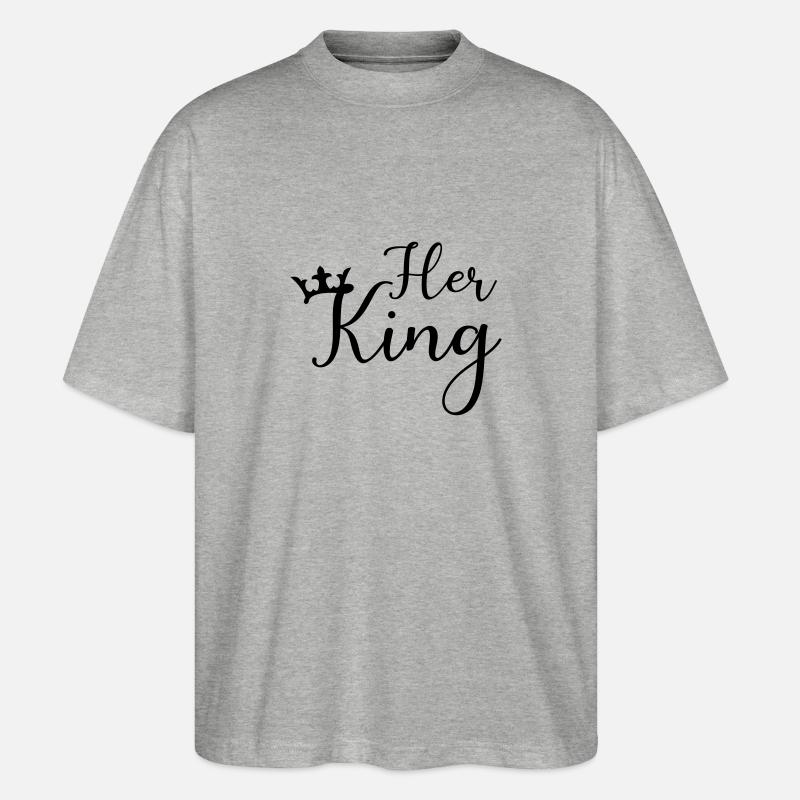 her king - Stanley/Stella Oversized Unisex Bio T-Shirt Blaster 2.0 - Grau meliert