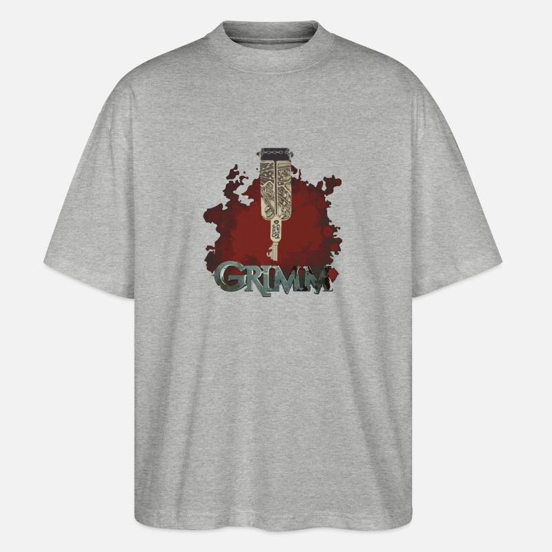 Grimm Schlüssel - Stanley/Stella Oversized Unisex Bio T-Shirt Blaster 2.0 - Grau meliert
