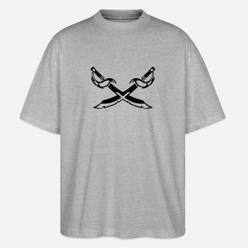 sabre croise epee 202 - T-shirt bio Blaster 2.0 coupe oversize Stanley/Stella Unisexe - gris chiné