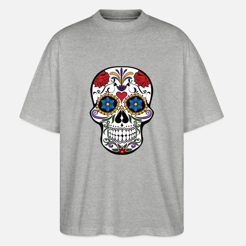 Calavera - Stanley/Stella Oversized Unisex Bio T-Shirt Blaster 2.0 - Grau meliert