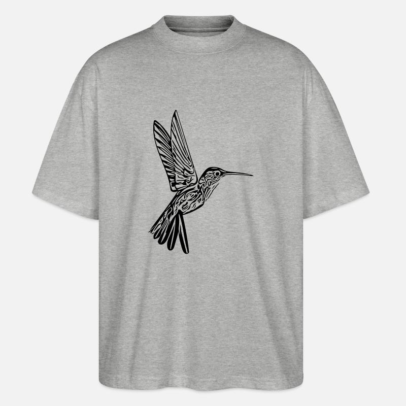 Kolibri - Stanley/Stella Oversized Unisex Bio T-Shirt Blaster 2.0 - Grau meliert