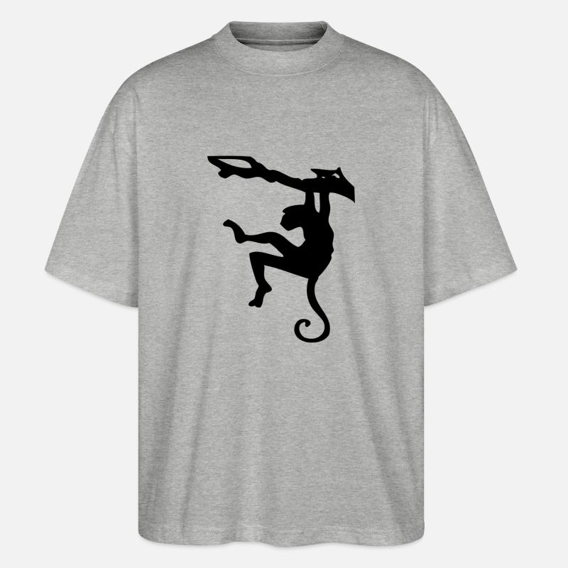 Silhouette Escalade Singe - T-shirt bio Blaster 2.0 coupe oversize Stanley/Stella Unisexe - gris chiné