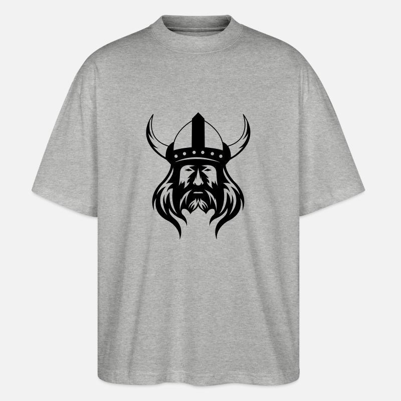 wikinger_01 - Stanley/Stella Oversized Unisex Bio T-Shirt Blaster 2.0 - Grau meliert