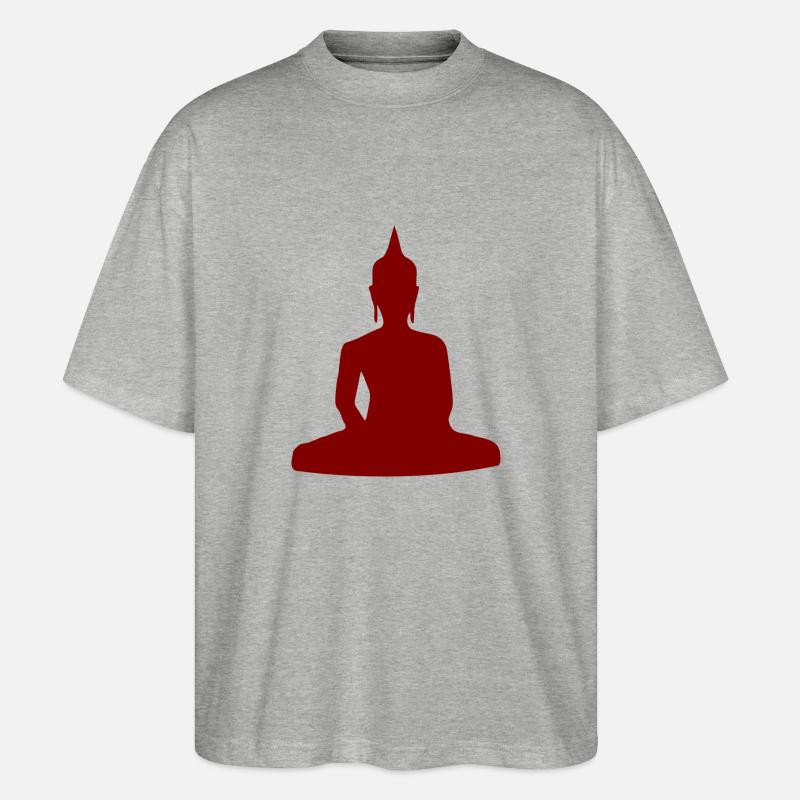 Buddhism - Stanley/Stella Oversized Unisex Organic T-shirt Blaster 2.0 - heather grey