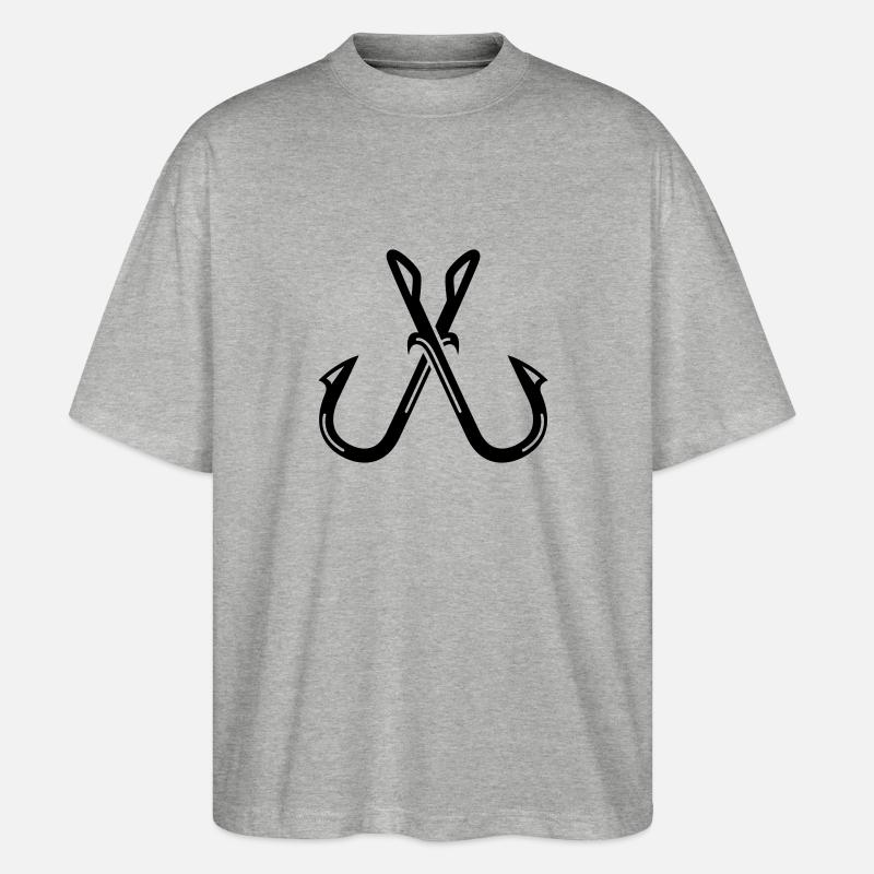 Angeln - Stanley/Stella Oversized Unisex Bio T-Shirt Blaster 2.0 - Grau meliert