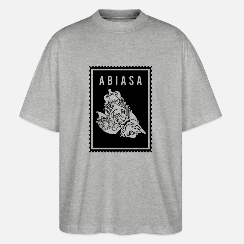 Abiasa -Wayang - Stanley/Stella Oversized Unisex Bio T-Shirt Blaster 2.0 - Grau meliert