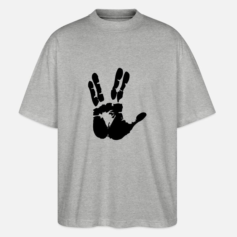 vulkanier_gruss - Stanley/Stella Oversized Unisex Bio T-Shirt Blaster 2.0 - Grau meliert