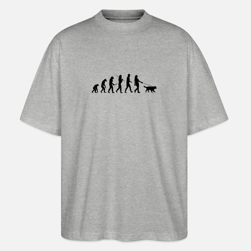 Evolution Dog Walking Gift - T-shirt bio Blaster 2.0 coupe oversize Stanley/Stella Unisexe - gris chiné