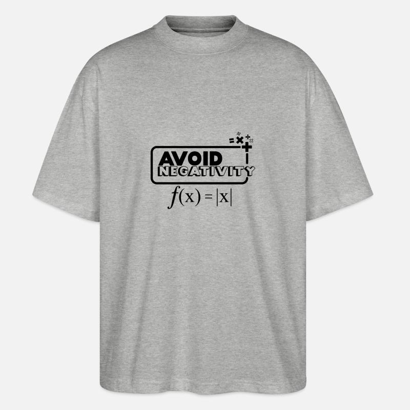 Avoid Negativity - schwarz - Stanley/Stella Oversized Unisex Bio T-Shirt Blaster 2.0 - Grau meliert