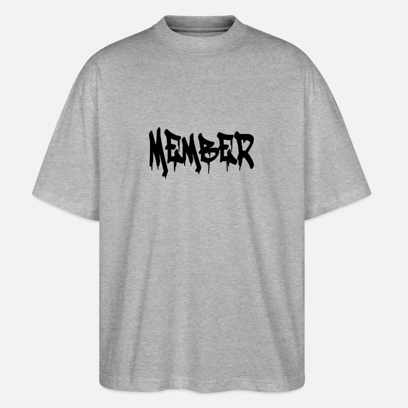 Membres Graffiti - T-shirt bio Blaster 2.0 coupe oversize Stanley/Stella Unisexe - gris chiné