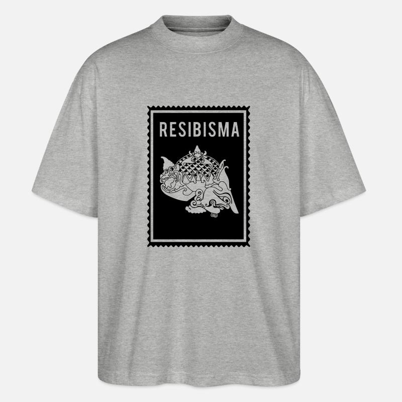 Resibisma - Wayang - Stanley/Stella Oversized Unisex Bio T-Shirt Blaster 2.0 - Grau meliert