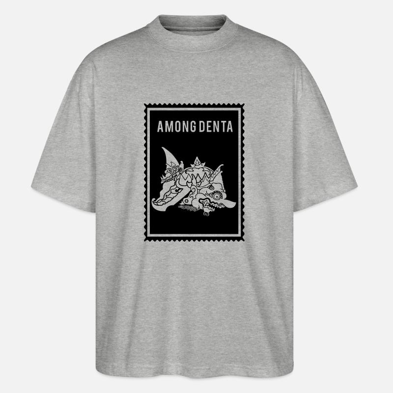 Among Denta- Wayang - Stanley/Stella Oversized Unisex Bio T-Shirt Blaster 2.0 - Grau meliert
