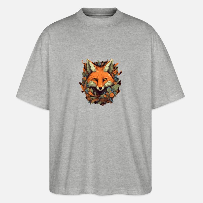 Fox - Stanley/Stella Oversized Unisex Organic T-shirt Blaster 2.0 - heather grey