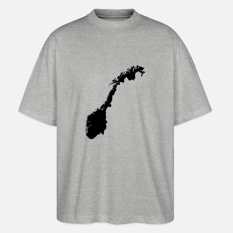 Norwegen - Stanley/Stella Oversized Unisex Bio T-Shirt Blaster 2.0 - Grau meliert