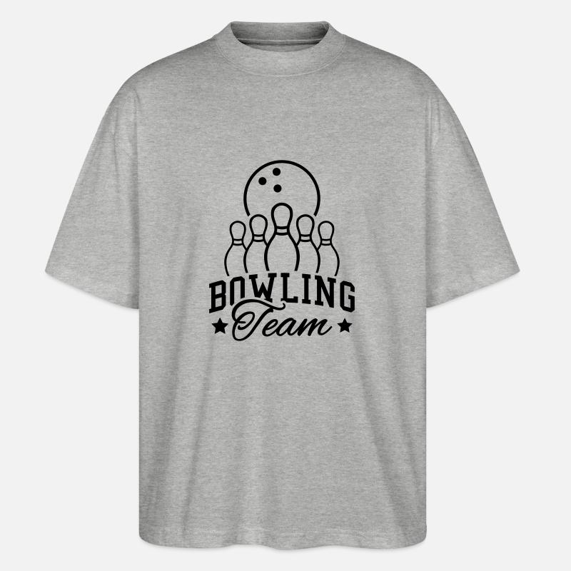 bowling_team_gi1 - Stanley/Stella Oversized Unisex Bio T-Shirt Blaster 2.0 - Grau meliert
