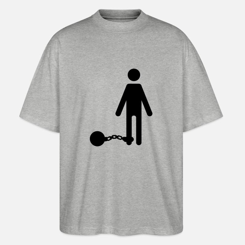 Hochzeit - Stanley/Stella Oversized Unisex Bio T-Shirt Blaster 2.0 - Grau meliert