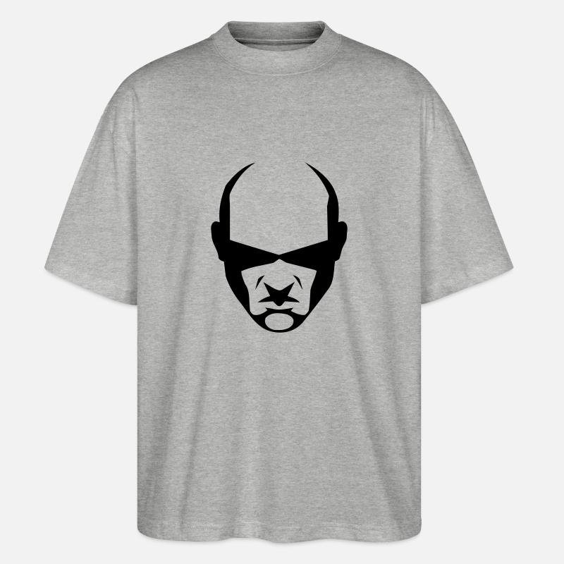 balded head - Stanley/Stella Oversized Unisex Bio T-Shirt Blaster 2.0 - Grau meliert