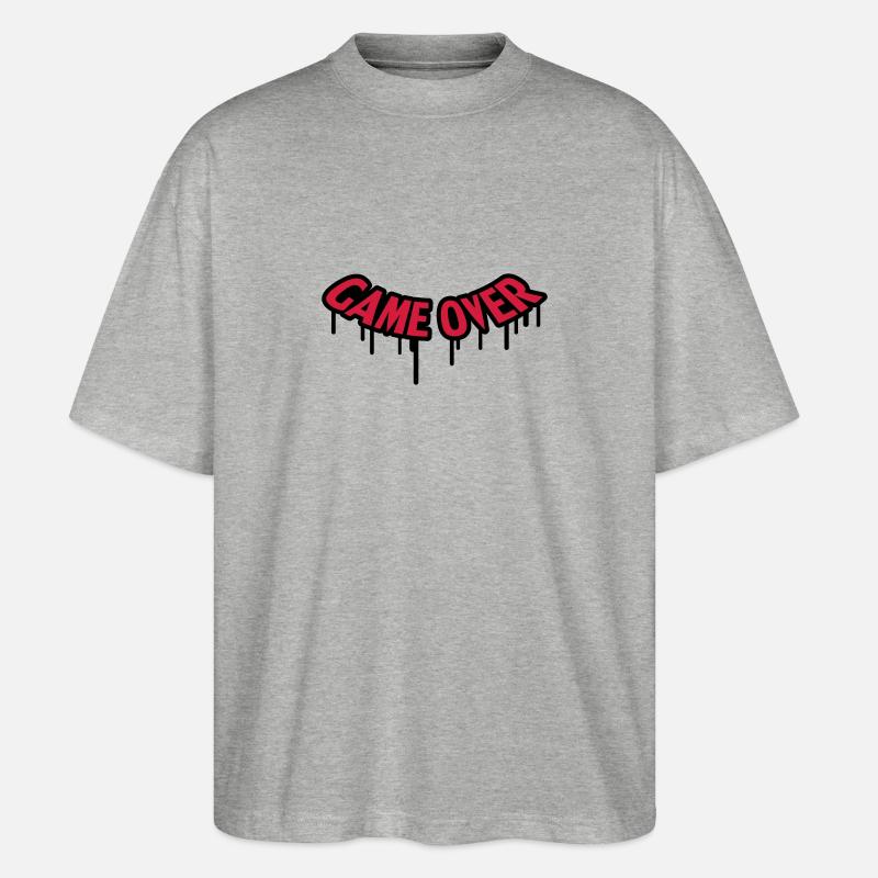 Game Over Graffiti - T-shirt bio Blaster 2.0 coupe oversize Stanley/Stella Unisexe - gris chiné