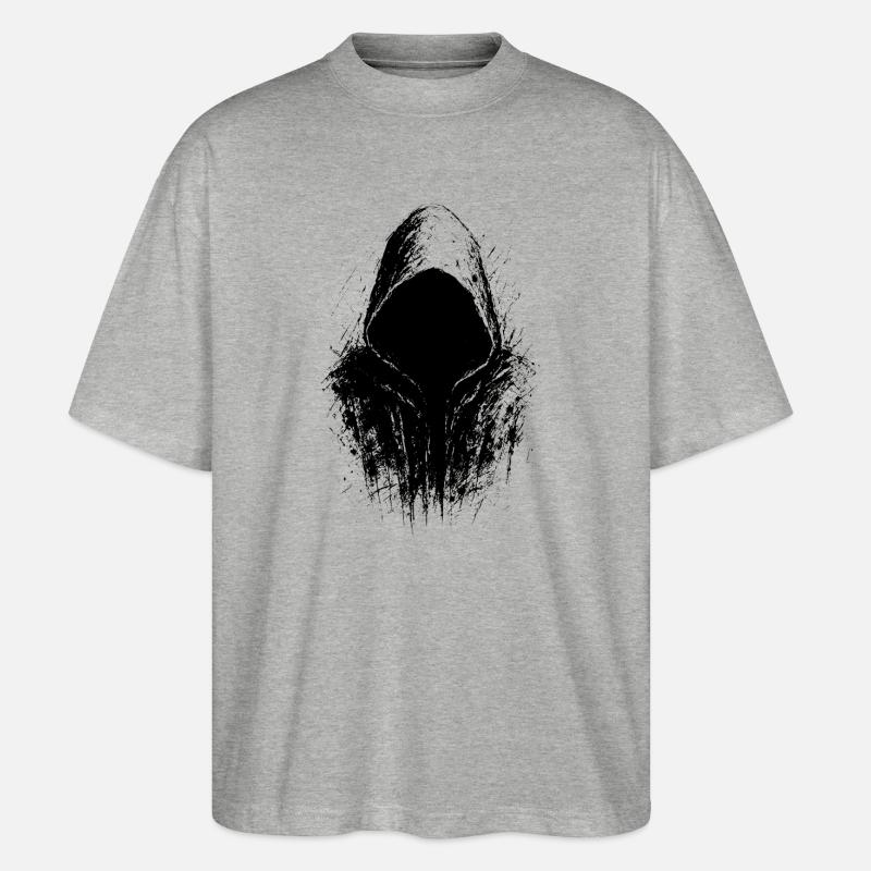 Dunkler Wanderer - Stanley/Stella Oversized Unisex Bio T-Shirt Blaster 2.0 - Grau meliert