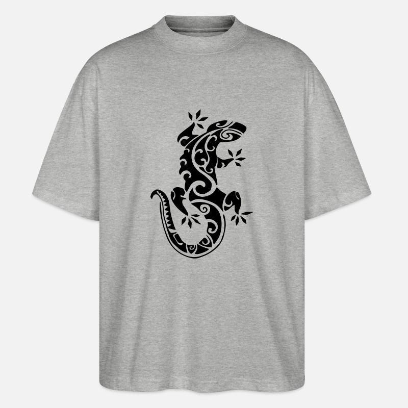 Gecko 1 - Stanley/Stella Oversized Unisex Bio T-Shirt Blaster 2.0 - Grau meliert