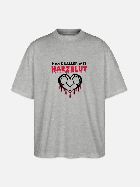 Handball Harzblut 2 - Stanley/Stella Oversized Unisex Bio T-Shirt Blaster 2.0 - Grau meliert