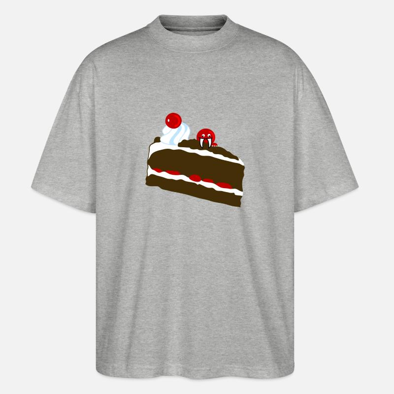 Torten Monster Schwarzwälder - Stanley/Stella Oversized Unisex Bio T-Shirt Blaster 2.0 - Grau meliert
