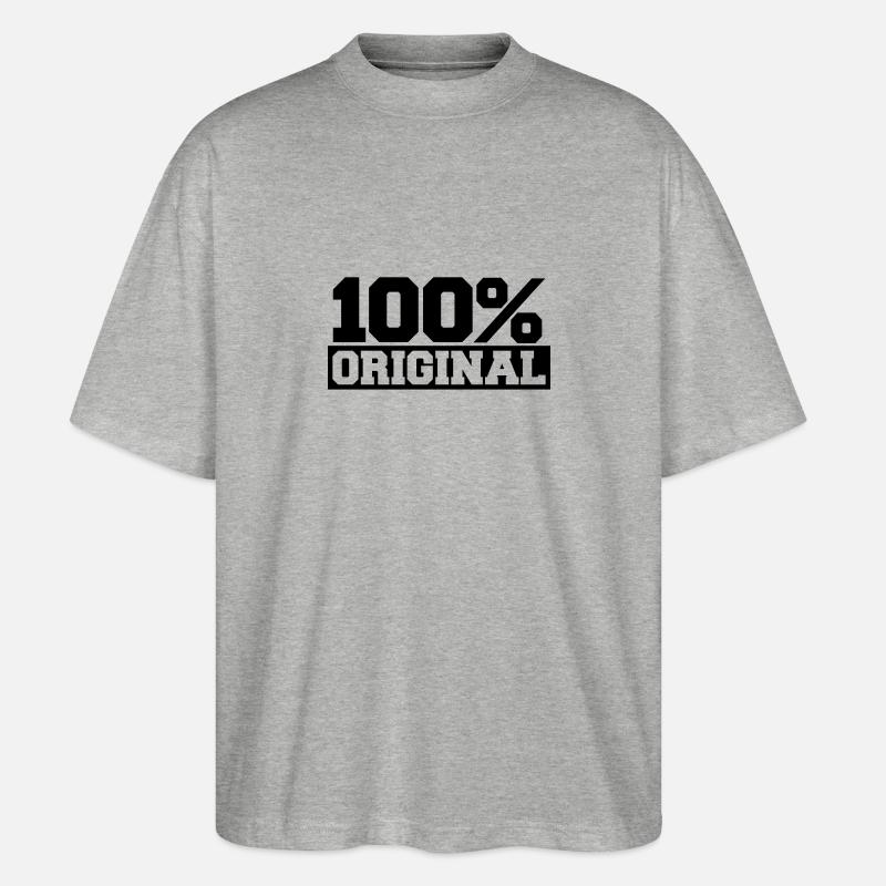 100 Percent Original - Stanley/Stella Oversized Unisex Bio T-Shirt Blaster 2.0 - Grau meliert