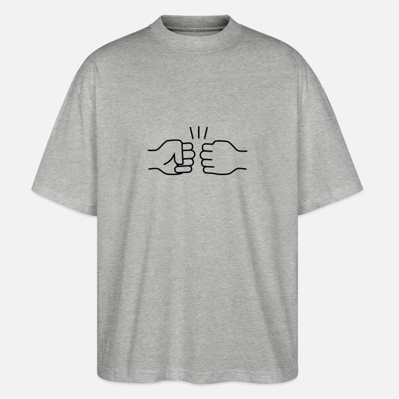 fistbump3 - T-shirt bio Blaster 2.0 coupe oversize Stanley/Stella Unisexe - gris chiné
