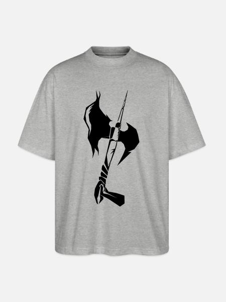 battleaxe - Stanley/Stella Oversized Unisex Bio T-Shirt Blaster 2.0 - Grau meliert