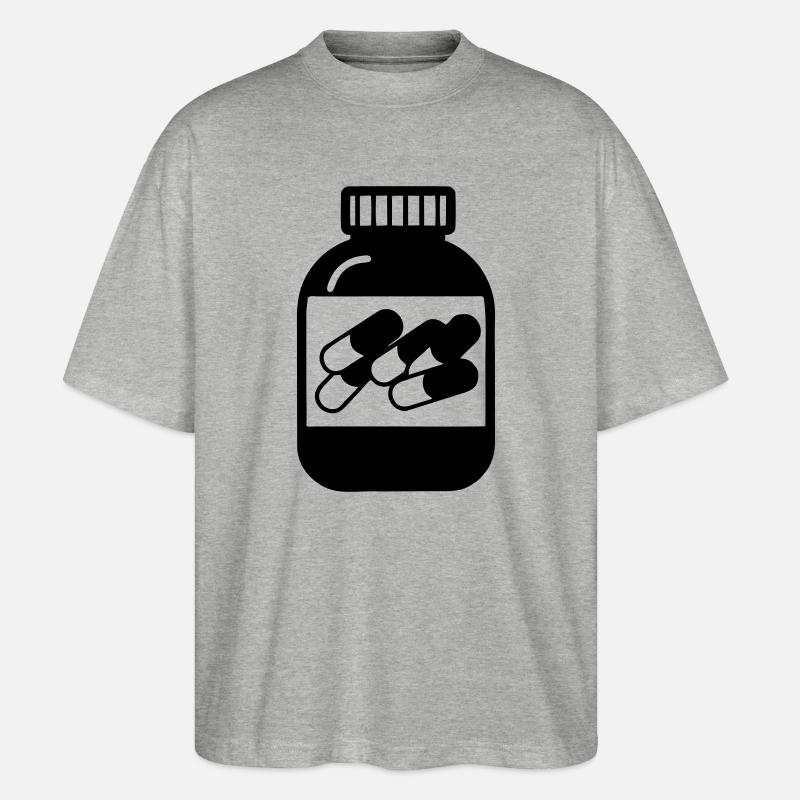 Kapseln - Stanley/Stella Oversized Unisex Bio T-Shirt Blaster 2.0 - Grau meliert