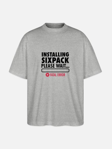 Installing Sixpack (Fatal Error) - Stanley/Stella Oversized Unisex Bio T-Shirt Blaster 2.0 - Grau meliert