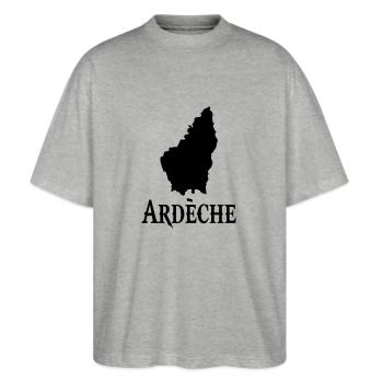 Ardèche ardeche Ardéchois - T-shirt bio Blaster 2.0 coupe oversize Stanley/Stella Unisexe - gris chiné - Devant - Alina (178cm) & Michal (187cm)