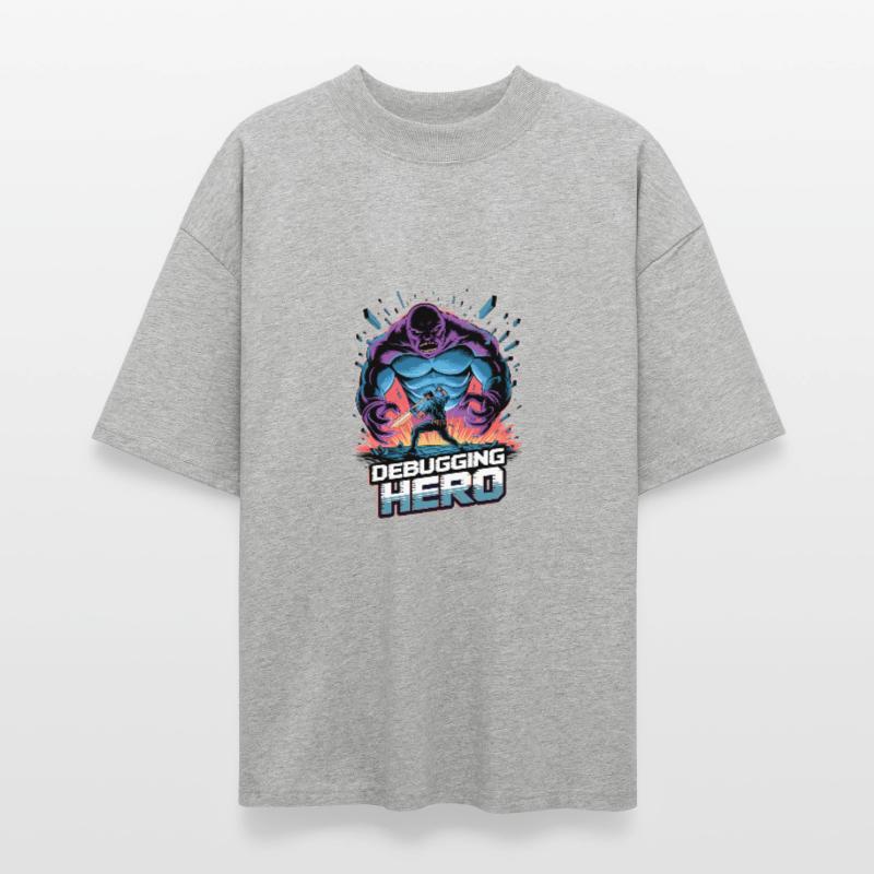 Debugging Hero – Epic Battle Against Code Monsters Stanley/Stella Oversized Unisex Organic T-shirt Blaster 2.0