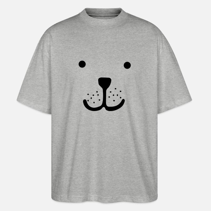 Bär - Stanley/Stella Oversized Unisex Bio T-Shirt Blaster 2.0 - Grau meliert