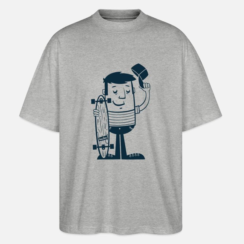 Don't Call It Skateboard - Stanley/Stella Oversized Unisex Bio T-Shirt Blaster 2.0 - Grau meliert