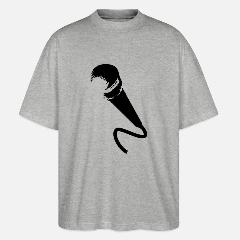 microphone - Stanley/Stella Oversized Unisex Bio T-Shirt Blaster 2.0 - Grau meliert