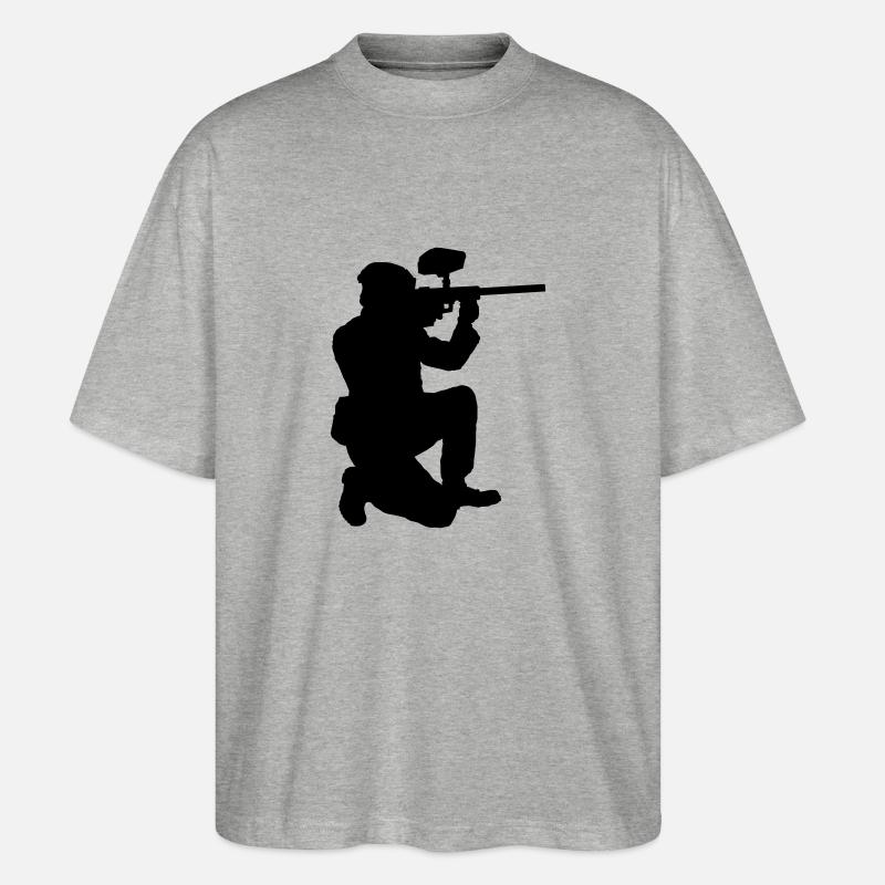 paintball - Stanley/Stella Oversized Unisex Bio T-Shirt Blaster 2.0 - Grau meliert