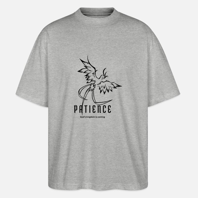 Patience – Rising Phoenix - Stanley/Stella Oversized Unisex Bio T-Shirt Blaster 2.0 - Grau meliert