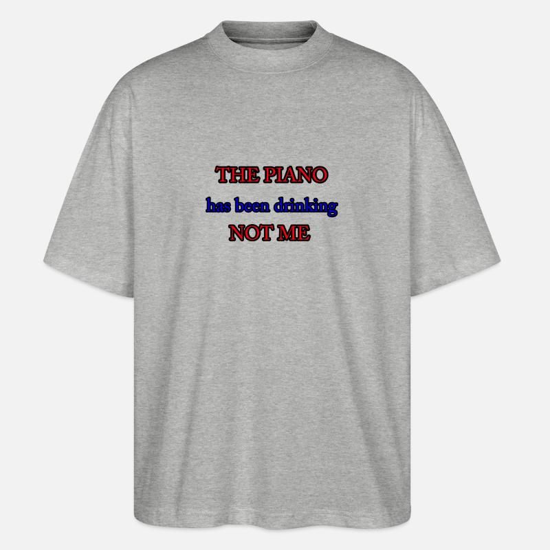 Klavier 05 - Stanley/Stella Oversized Unisex Bio T-Shirt Blaster 2.0 - Grau meliert