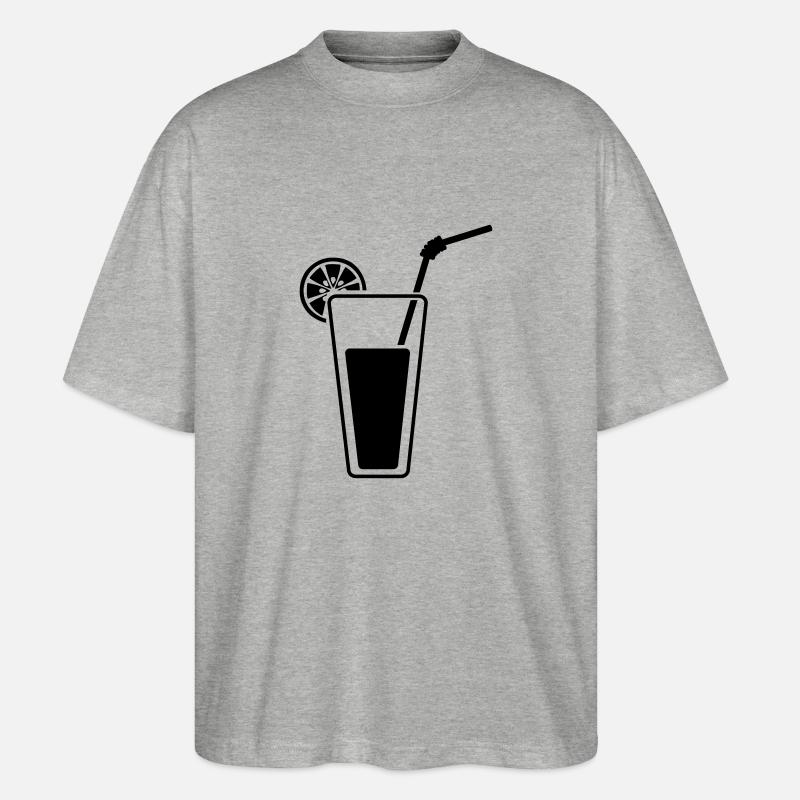 cocktail_001 - Stanley/Stella Oversized Unisex Bio T-Shirt Blaster 2.0 - Grau meliert