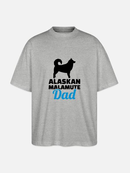 Alaskan Malamute - Stanley/Stella Oversized Unisex Organic T-shirt Blaster 2.0 - heather grey