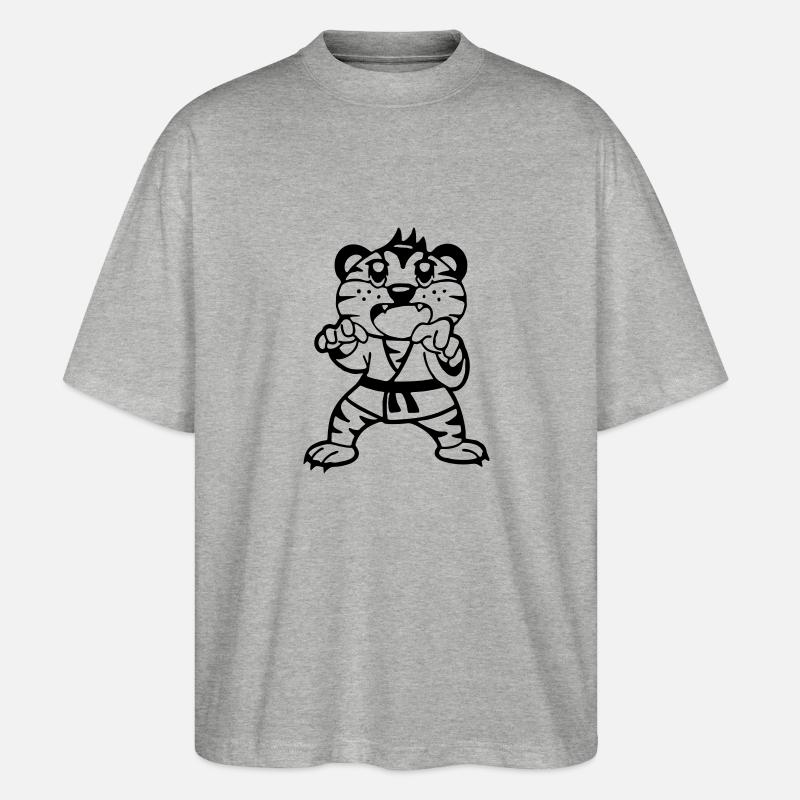 Judotiger - Stanley/Stella Oversized Unisex Bio T-Shirt Blaster 2.0 - Grau meliert