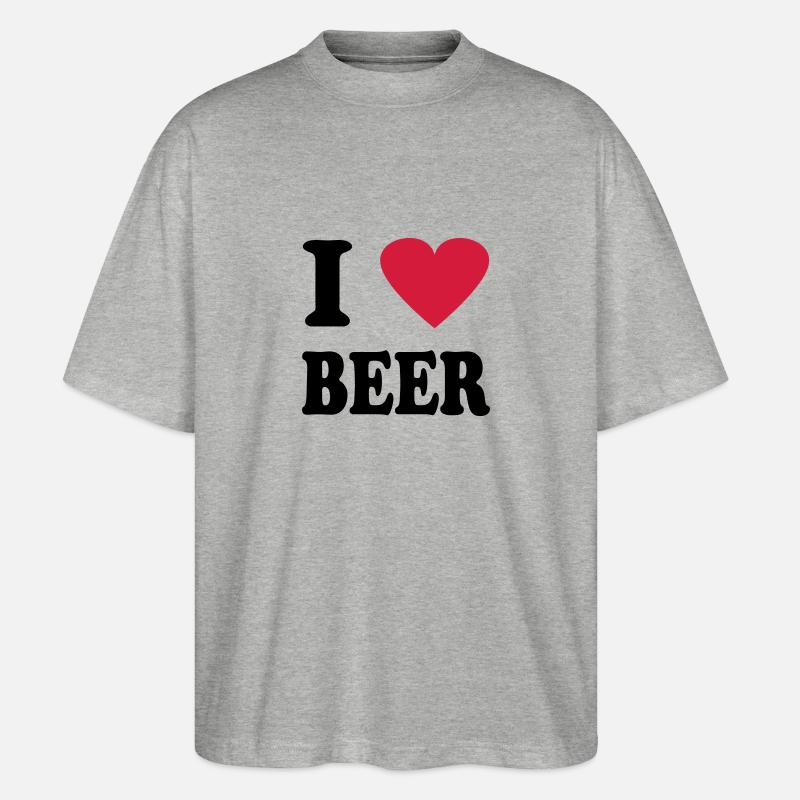 beer - Stanley/Stella Oversized Unisex Bio T-Shirt Blaster 2.0 - Grau meliert