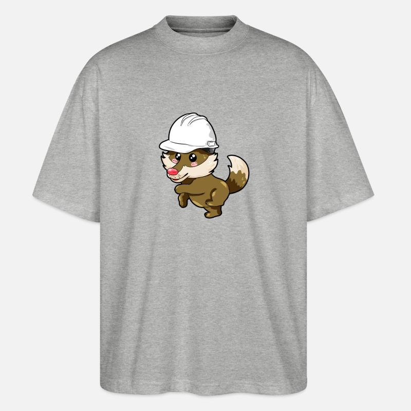 Ingeneur Wolf - Stanley/Stella Oversized Unisex Bio T-Shirt Blaster 2.0 - Grau meliert