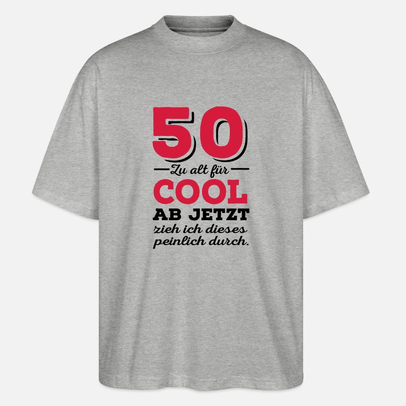 50 - Stanley/Stella Oversized Unisex Bio T-Shirt Blaster 2.0 - Grau meliert