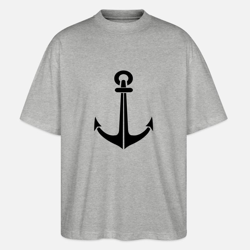 Anker 1 - Stanley/Stella Oversized Unisex Bio T-Shirt Blaster 2.0 - Grau meliert