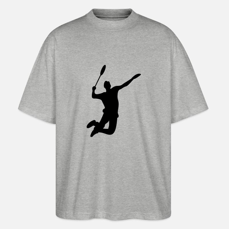 badminton - T-shirt bio Blaster 2.0 coupe oversize Stanley/Stella Unisexe - gris chiné