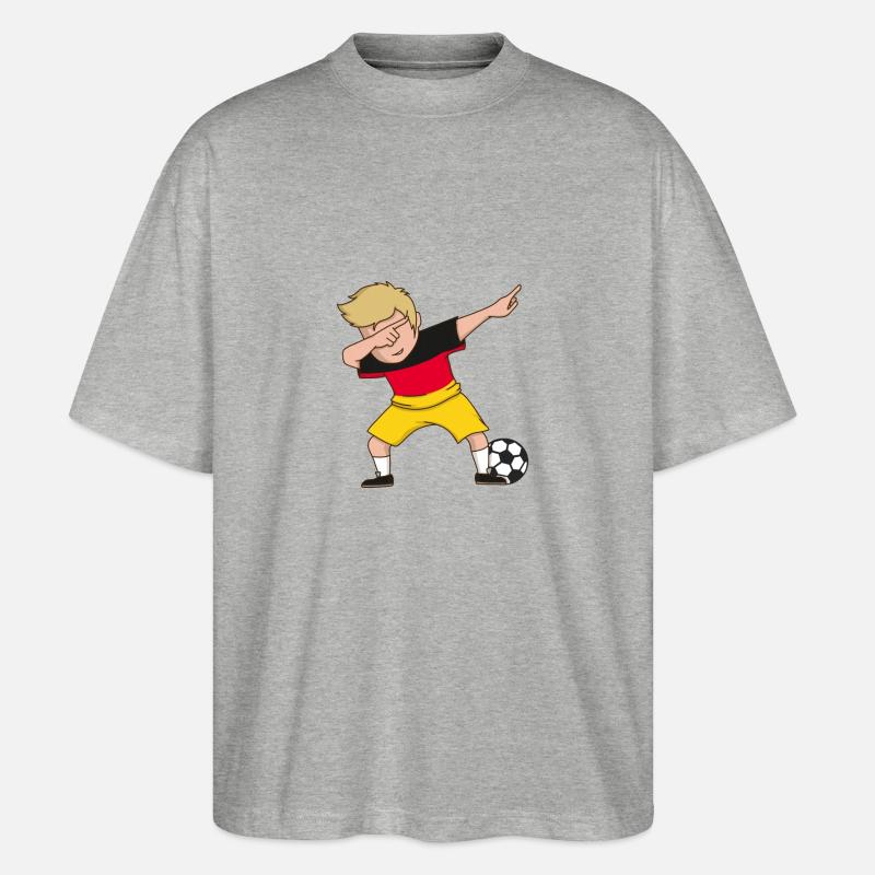 Deutschland Dabbing - Stanley/Stella Oversized Unisex Bio T-Shirt Blaster 2.0 - Grau meliert